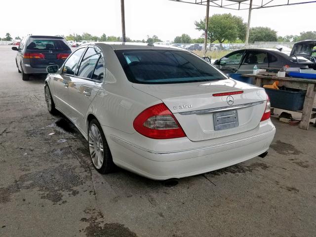 WDBUF56X07B165674 - 2007 MERCEDES-BENZ E 350 WHITE photo 3