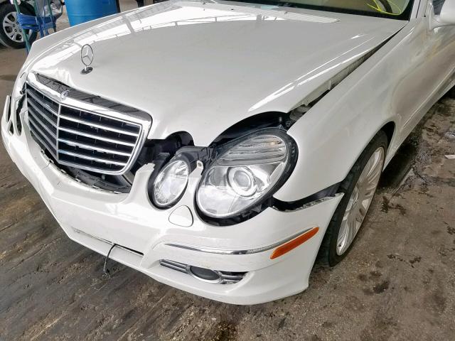 WDBUF56X07B165674 - 2007 MERCEDES-BENZ E 350 WHITE photo 9