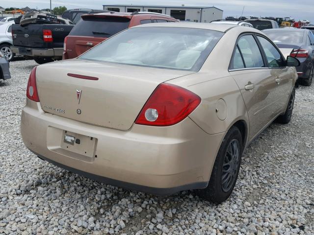 1G2ZF55BX64202766 - 2006 PONTIAC G6 SE GOLD photo 4