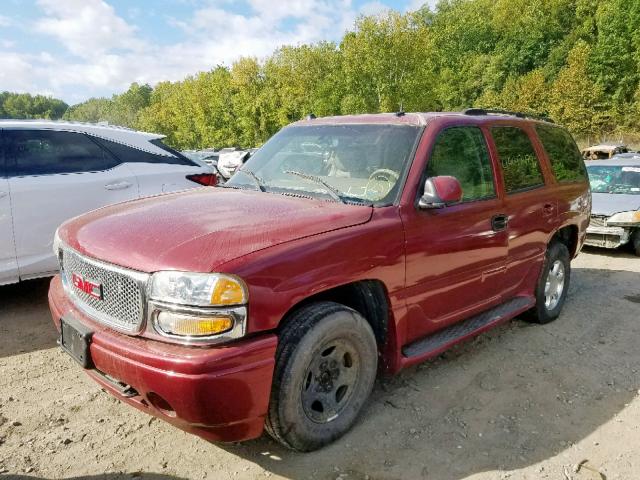 1GKEK63U64J145615 - 2004 GMC YUKON DENA RED photo 2