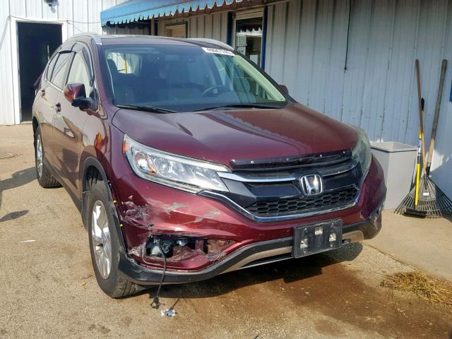 5J6RM4H74FL014781 - 2015 HONDA CR-V EXL GREEN photo 1