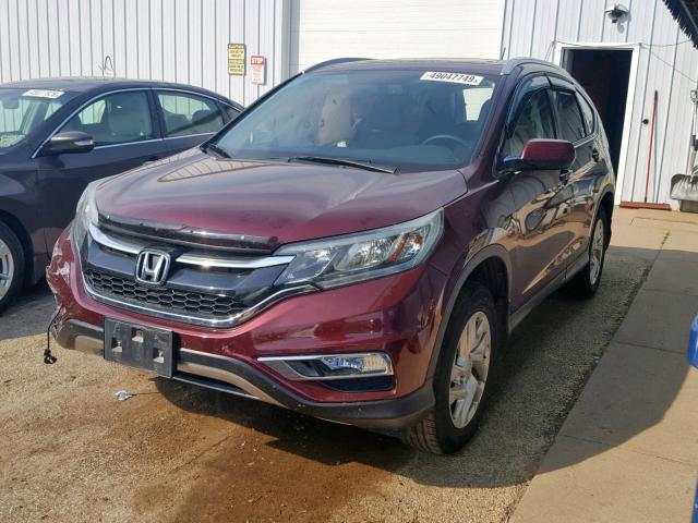 5J6RM4H74FL014781 - 2015 HONDA CR-V EXL GREEN photo 2