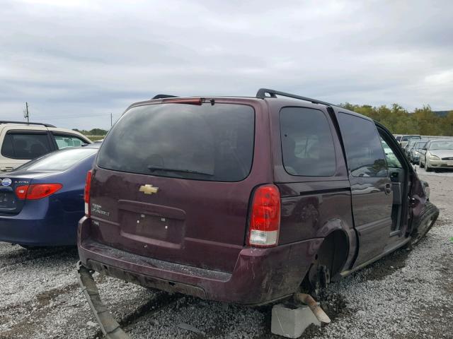 1GNDV33W27D152506 - 2007 CHEVROLET UPLANDER L BURGUNDY photo 4