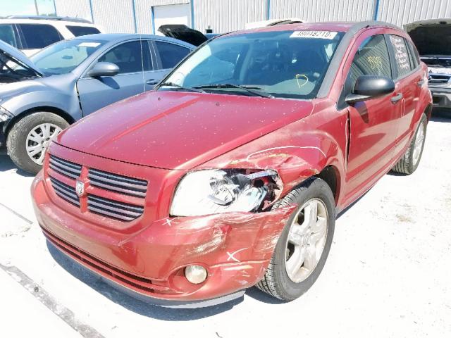 1B3HB48C87D524939 - 2007 DODGE CALIBER SX RED photo 2