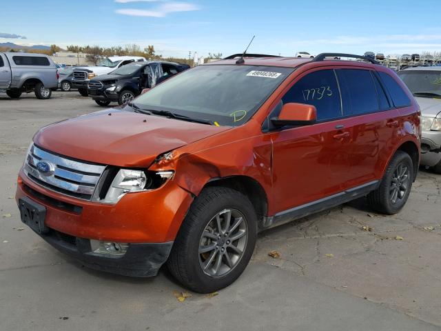 2FMDK48C08BB31632 - 2008 FORD EDGE SEL ORANGE photo 2