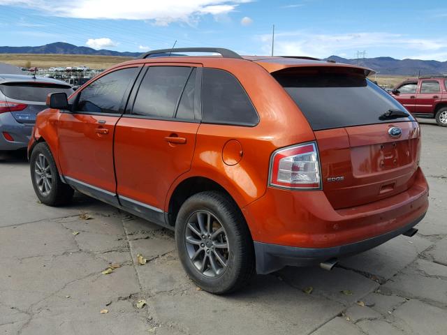 2FMDK48C08BB31632 - 2008 FORD EDGE SEL ORANGE photo 3