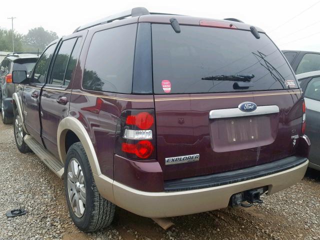 1FMEU748X6UA22751 - 2006 FORD EXPLORER E MAROON photo 3