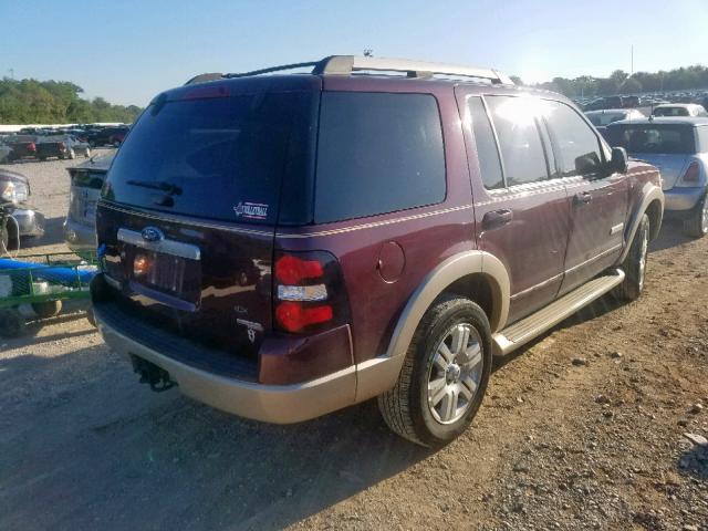 1FMEU748X6UA22751 - 2006 FORD EXPLORER E MAROON photo 4