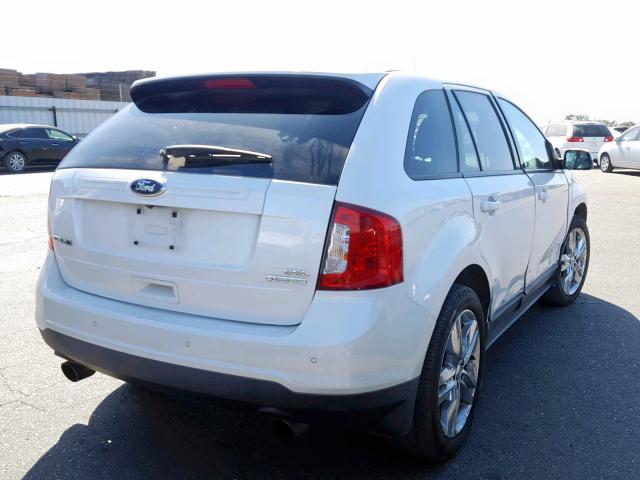 2FMDK3J97DBC17880 - 2013 FORD EDGE SEL WHITE photo 4