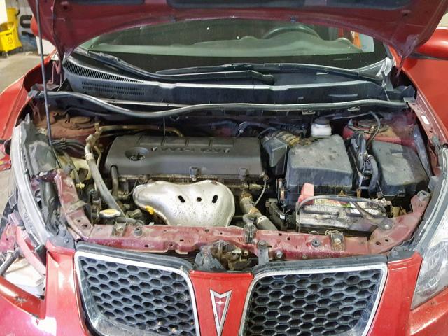 5Y2SP67079Z427956 - 2009 PONTIAC VIBE RED photo 7