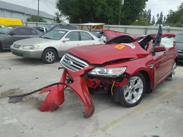 1FAHP2EW6BG128735 - 2011 FORD TAURUS SEL RED photo 2