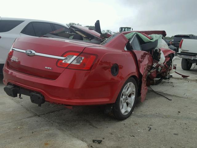 1FAHP2EW6BG128735 - 2011 FORD TAURUS SEL RED photo 4