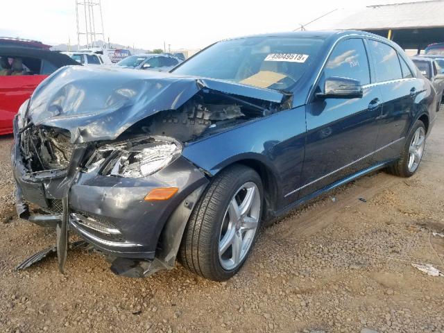 WDDHF2EB4DA696259 - 2013 MERCEDES-BENZ E 350 BLUE GRAY photo 2