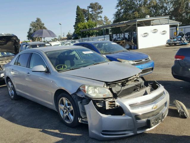 1G1ZH57B68F173687 - 2008 CHEVROLET MALIBU 1LT SILVER photo 1