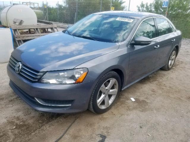 1VWBH7A38CC052642 - 2012 VOLKSWAGEN PASSAT SE GRAY photo 2