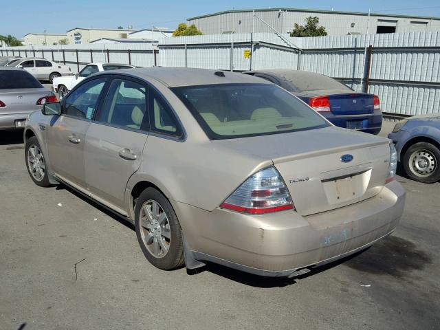 1FAHP24W08G147744 - 2008 FORD TAURUS SEL TAN photo 3