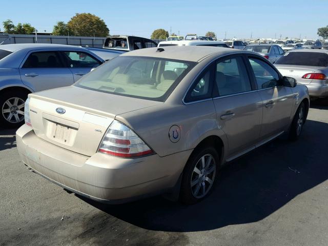 1FAHP24W08G147744 - 2008 FORD TAURUS SEL TAN photo 4