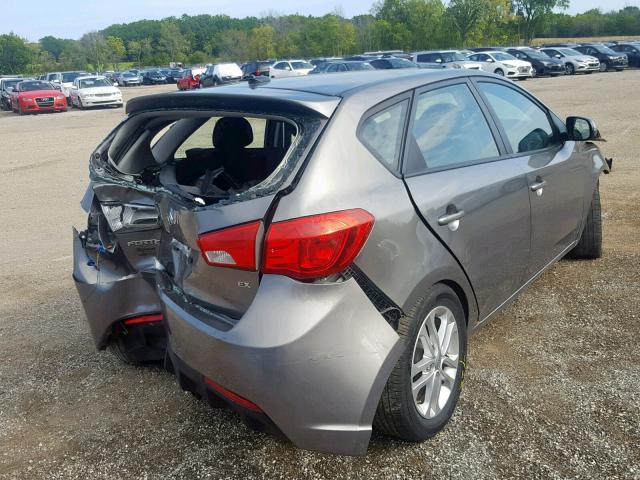 KNAFU5A20C5568958 - 2012 KIA FORTE EX GRAY photo 4