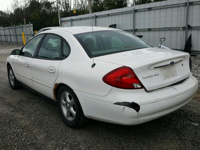 1FAFP55U21G261935 - 2001 FORD TAURUS SES WHITE photo 3