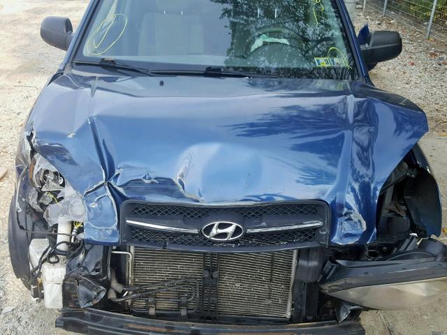 KM8JM12B65U191156 - 2005 HYUNDAI TUCSON GL BLUE photo 7