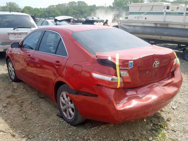 4T1BE46K18U238157 - 2008 TOYOTA CAMRY CE RED photo 3