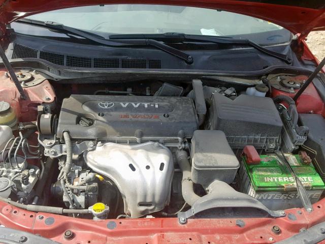4T1BE46K18U238157 - 2008 TOYOTA CAMRY CE RED photo 7
