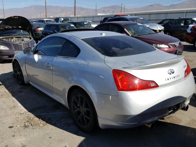 JNKCV64E68M118516 - 2008 INFINITI G37 BASE SILVER photo 3