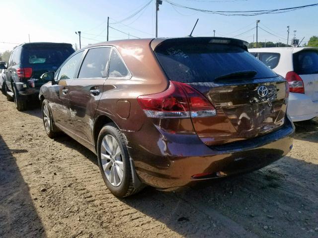 4T3BA3BB3DU048812 - 2013 TOYOTA VENZA LE BROWN photo 3