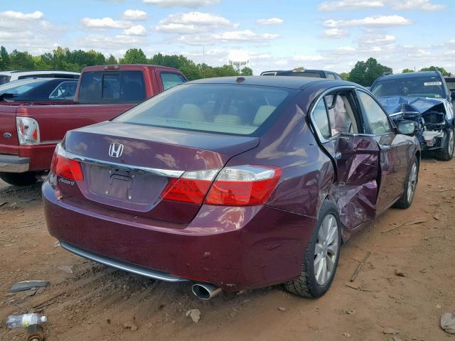 1HGCR2F86EA165453 - 2014 HONDA ACCORD EXL BURGUNDY photo 4