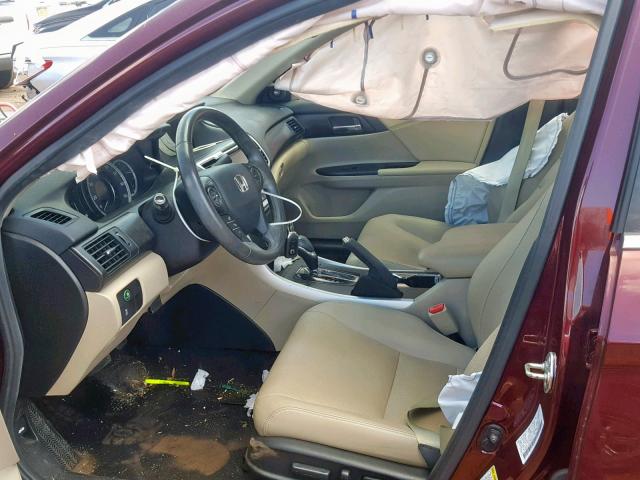 1HGCR2F86EA165453 - 2014 HONDA ACCORD EXL BURGUNDY photo 5