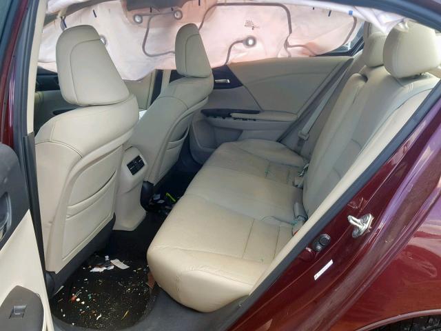 1HGCR2F86EA165453 - 2014 HONDA ACCORD EXL BURGUNDY photo 6