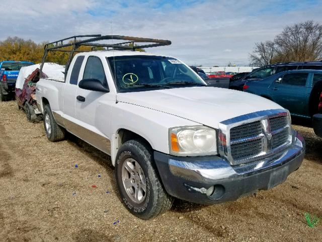 1D7HW42N95S235970 - 2005 DODGE DAKOTA SLT WHITE photo 1