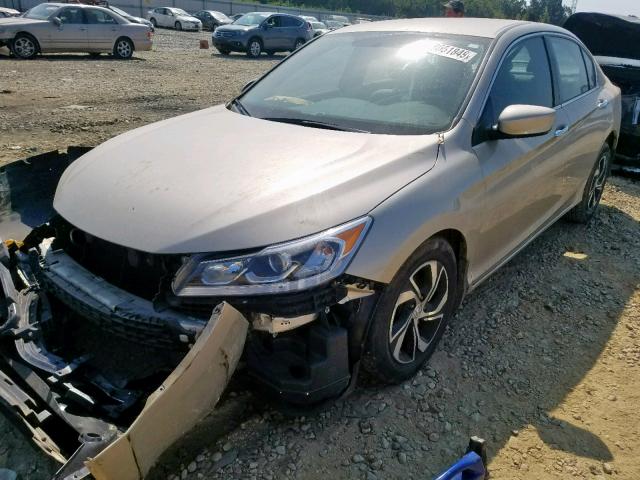 1HGCR2F36HA010491 - 2017 HONDA ACCORD LX GOLD photo 2