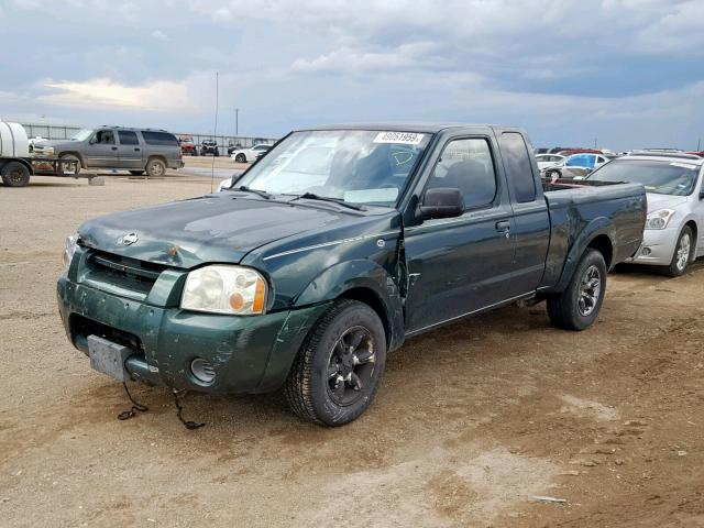 1N6DD26S01C304095 - 2001 NISSAN FRONTIER K GREEN photo 2