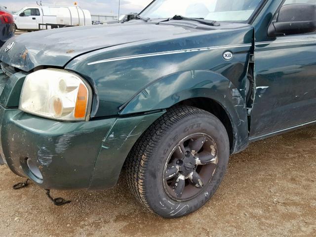 1N6DD26S01C304095 - 2001 NISSAN FRONTIER K GREEN photo 9