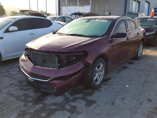 1G1ZB5ST3GF287419 - 2016 CHEVROLET MALIBU LS MAROON photo 2