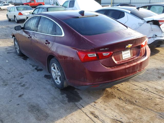 1G1ZB5ST3GF287419 - 2016 CHEVROLET MALIBU LS MAROON photo 3