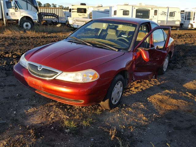 1MEFM6537XK624010 - 1999 MERCURY MYSTIQUE G RED photo 2