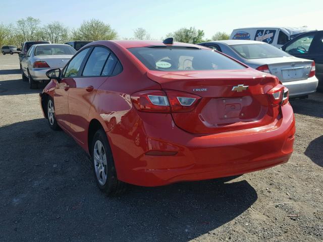 1G1BC5SM9H7164467 - 2017 CHEVROLET CRUZE LS RED photo 3