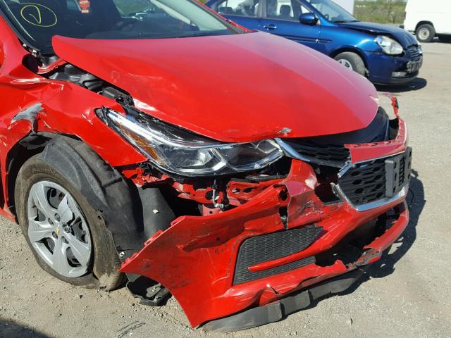 1G1BC5SM9H7164467 - 2017 CHEVROLET CRUZE LS RED photo 9