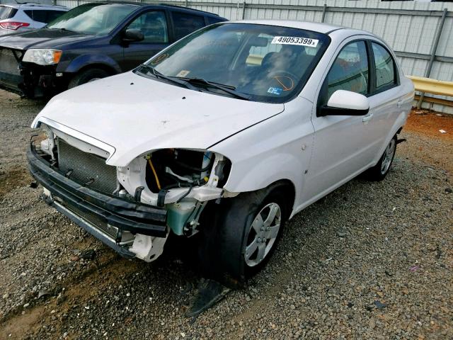 KL1TD56617B124214 - 2007 CHEVROLET AVEO BASE Ақ фото 2