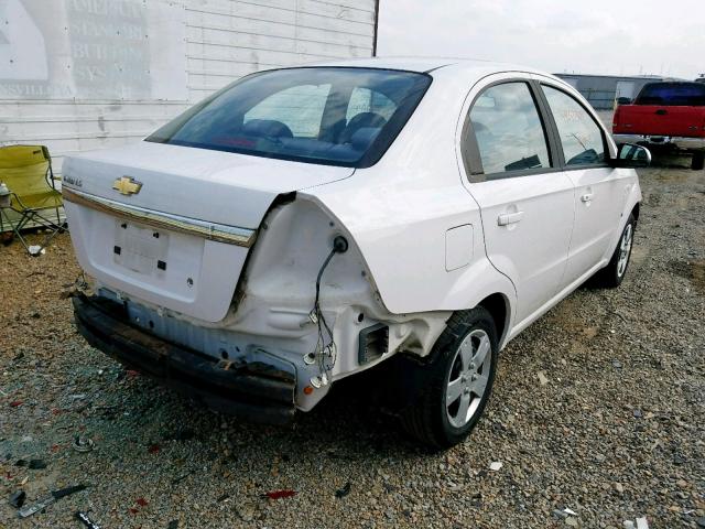 KL1TD56617B124214 - 2007 CHEVROLET AVEO BASE Ақ фото 4