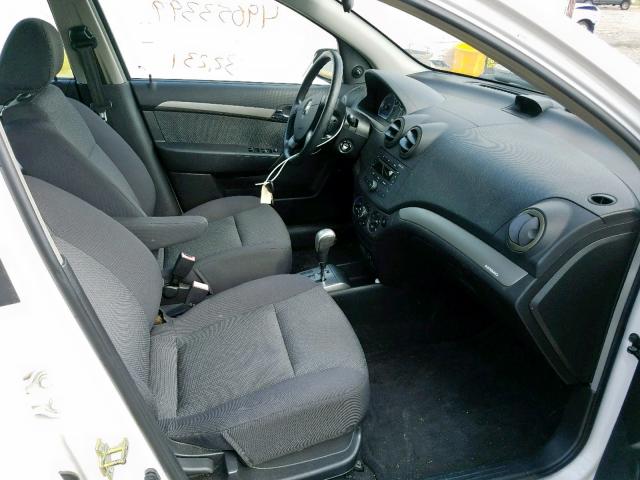 KL1TD56617B124214 - 2007 CHEVROLET AVEO BASE Ақ фото 5