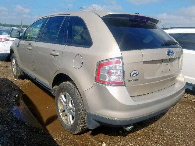 2FMDK48C07BB22895 - 2007 FORD EDGE SEL GOLD photo 3