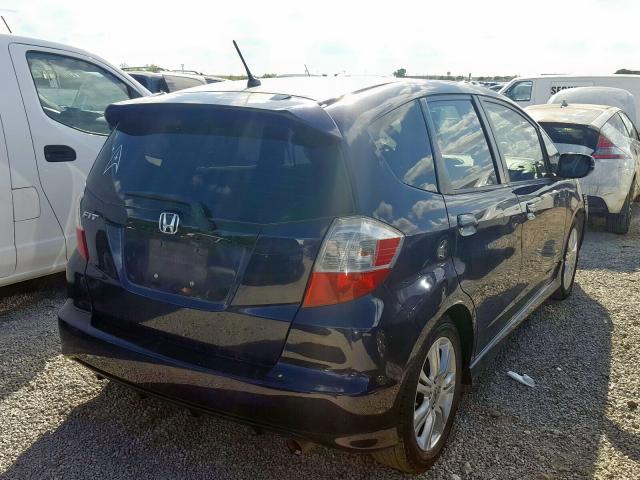 JHMGE88429S030316 - 2009 HONDA FIT SPORT BLUE photo 4