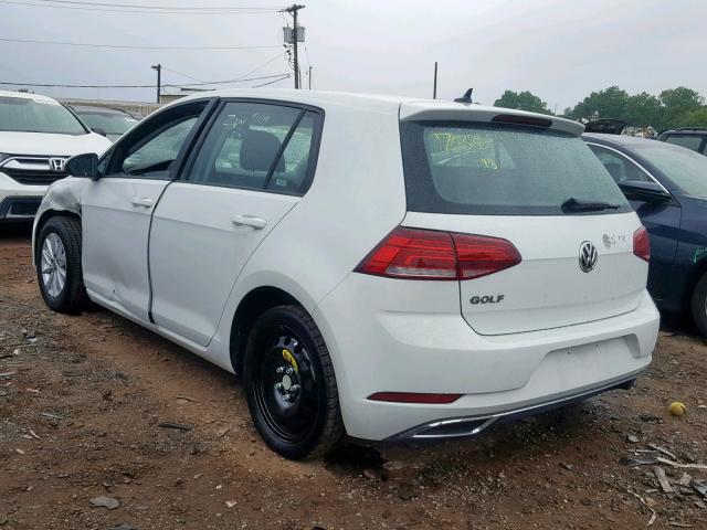 3VWG57AU1KM018465 - 2019 VOLKSWAGEN GOLF S WHITE photo 3