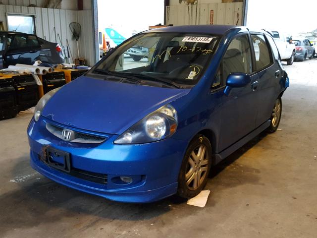 JHMGD37638S070895 - 2008 HONDA FIT SPORT BLUE photo 2