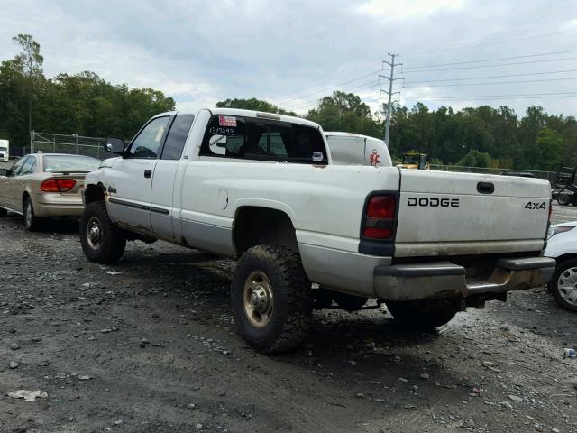 1B7KF23611J566537 - 2001 DODGE RAM 2500 WHITE photo 3