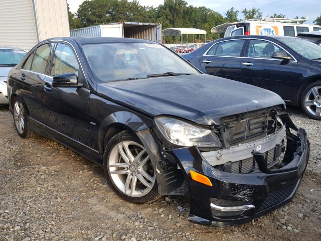 WDDGF4HBXCA633202 - 2012 MERCEDES-BENZ C 250 BLACK photo 1