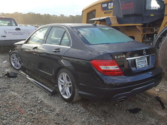 WDDGF4HBXCA633202 - 2012 MERCEDES-BENZ C 250 BLACK photo 3